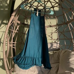 Free people Baby doll dress Racerback Blue dress Sleeveless oversized dress